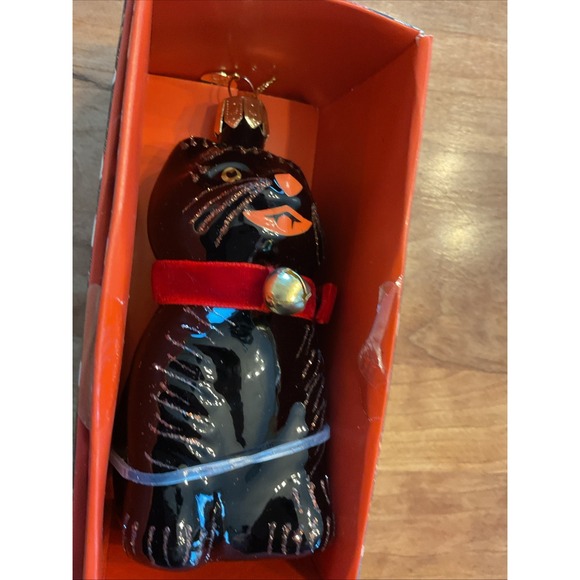Target John Derian Black Cat Christmas‎ Glass ornament - Picture 3 of 3
